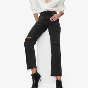 Anine Bing Distressed Black Denim Jeans Sz 25